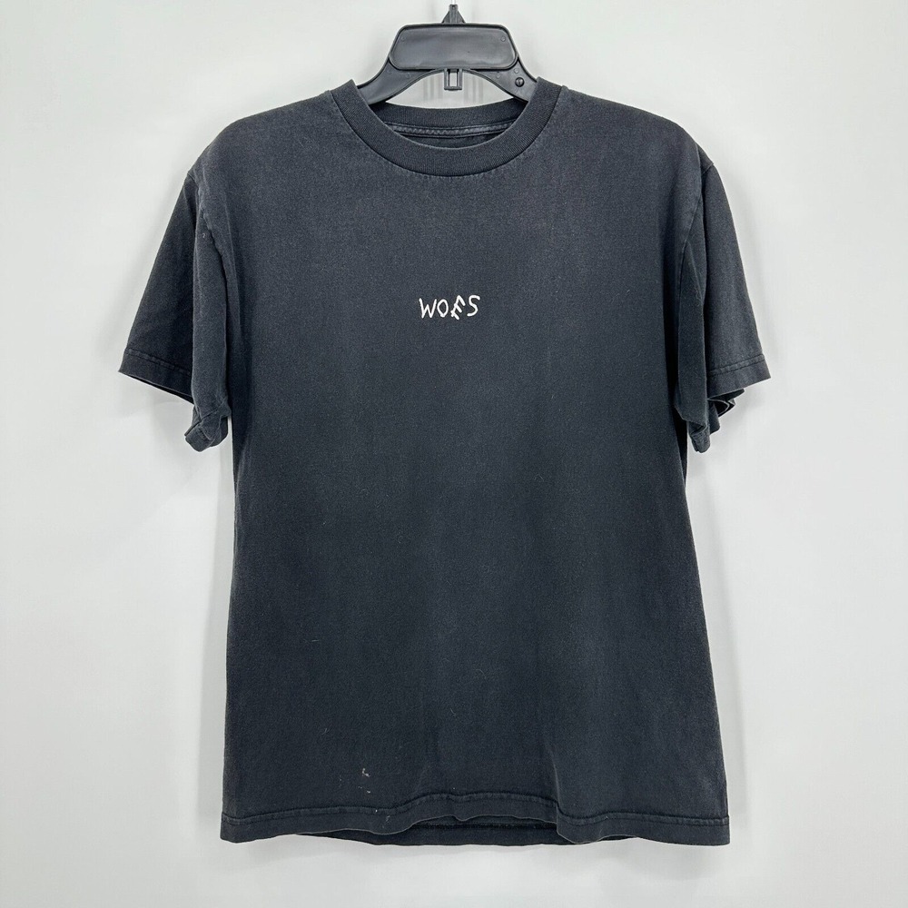 Eldon Drake Woes T-shirt Mens M‎ Black White Minimalist Streetwear Rap Grunge